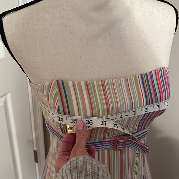 Robin Jordan | Striped Strapless Halter Dress - Picture 7 of 7